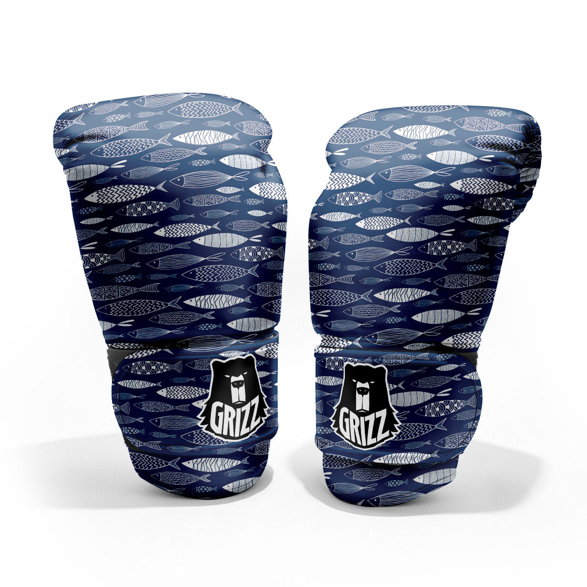 Fish Ornamental Print Pattern Pro Boxing Glove