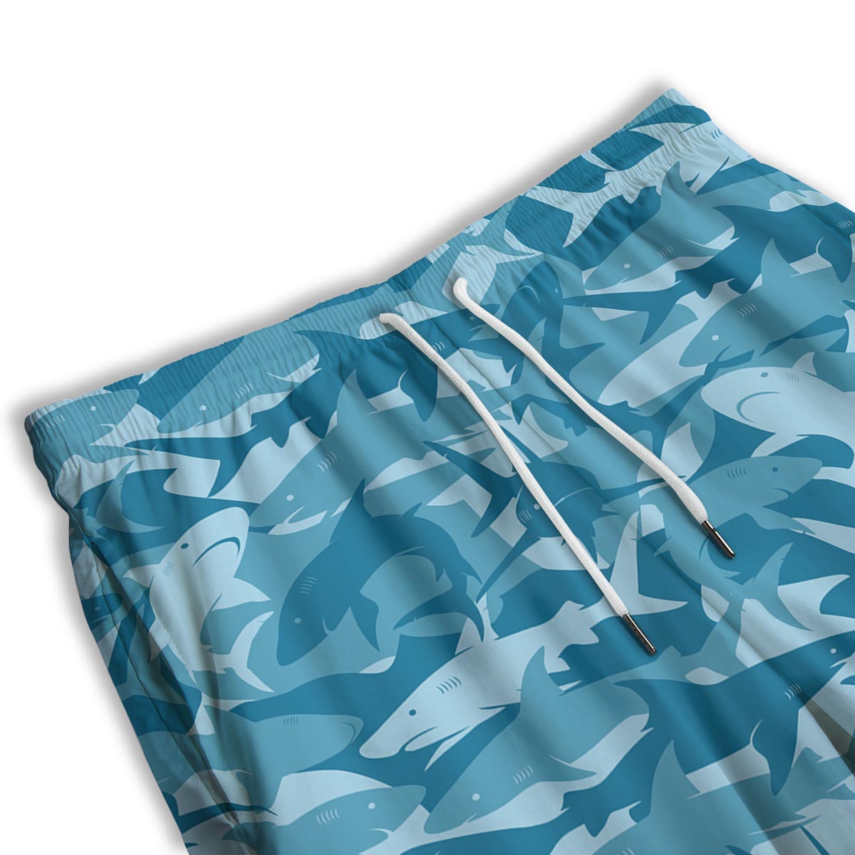 Fish Shark Print Pattern Men's Athletic Shorts