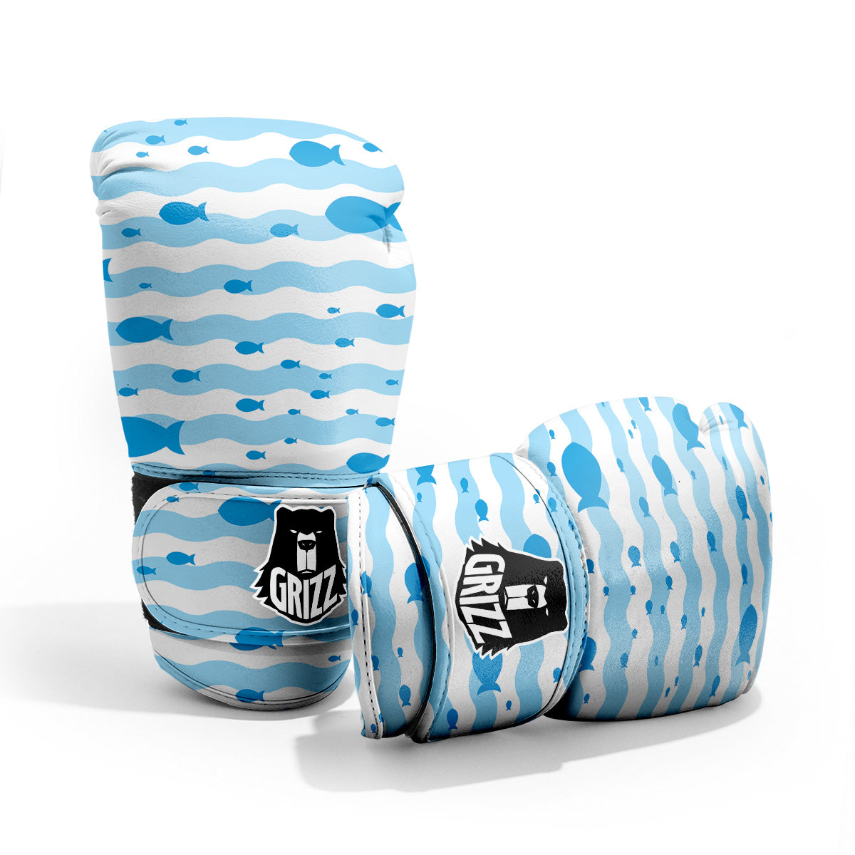 Fish Swimming In Blue Sea Print Pattern Pro Boxing Glove