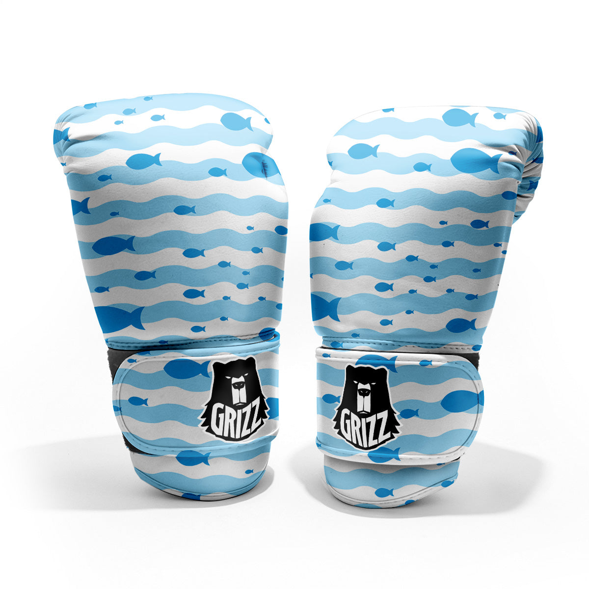 Fish Swimming In Blue Sea Print Pattern Pro Boxing Glove