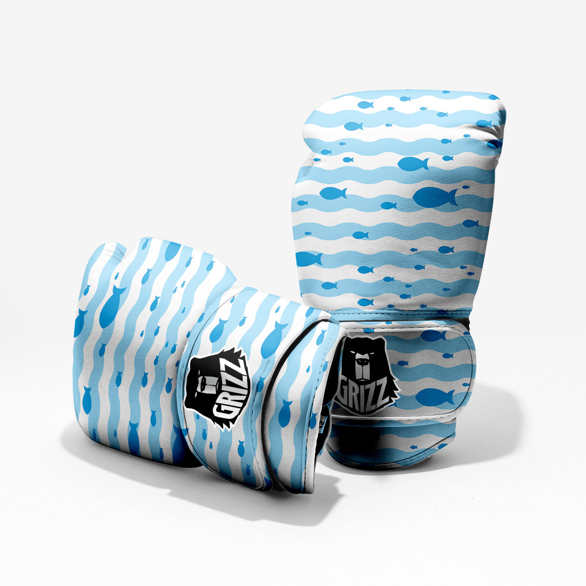 Fish Swimming In Blue Sea Print Pattern Pro Boxing Glove