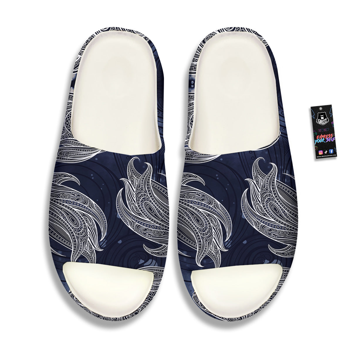 Fish Bohemian Spiritual Print Sandals-grizzshop