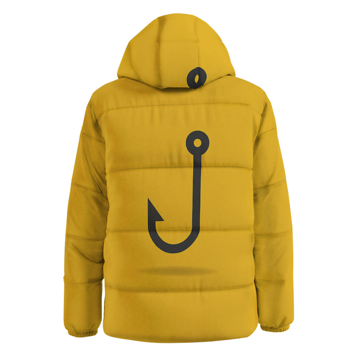 Fishing Hooks Print Down Jacket-grizzshop
