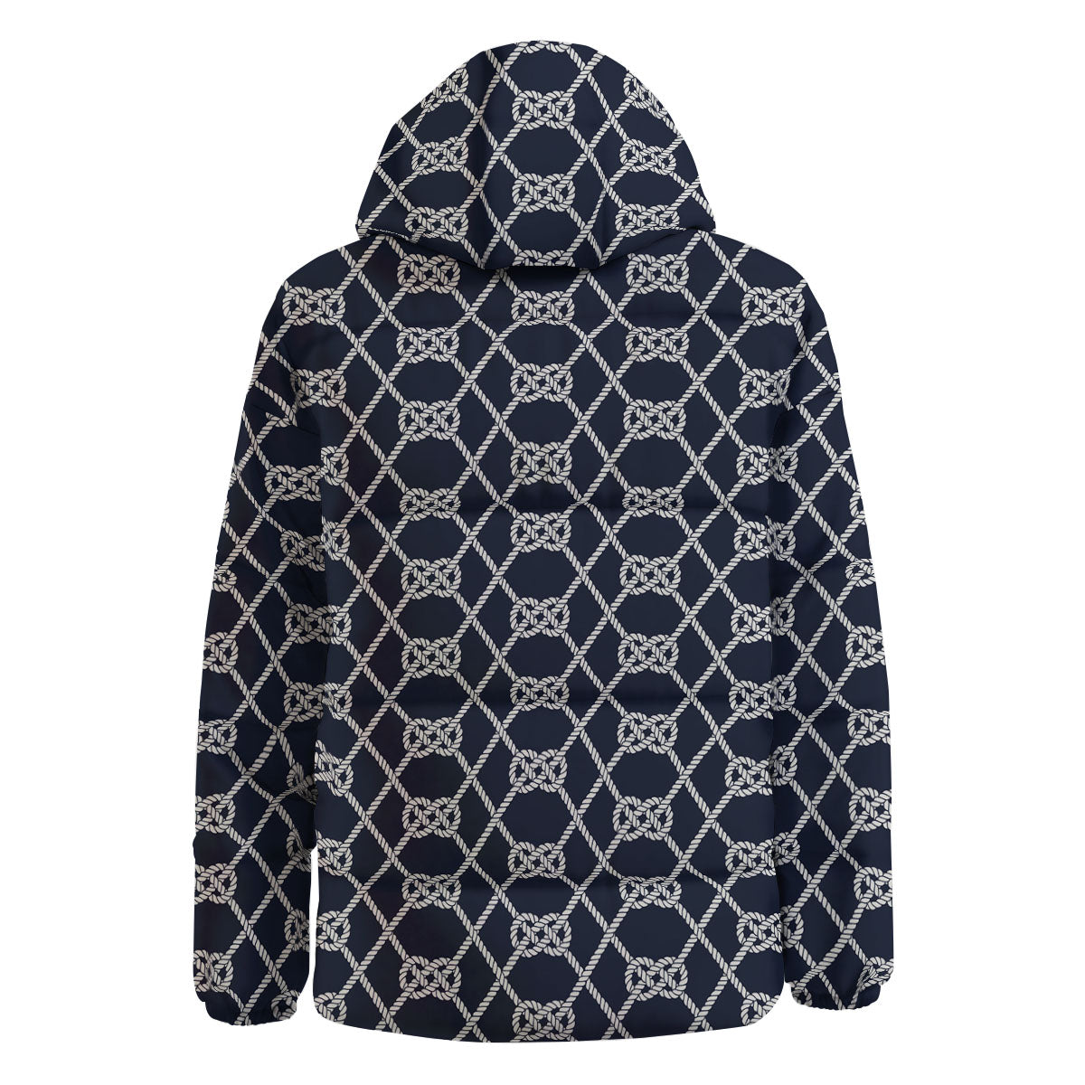 Fishing Knots Rope Print Pattern Down Jacket-grizzshop