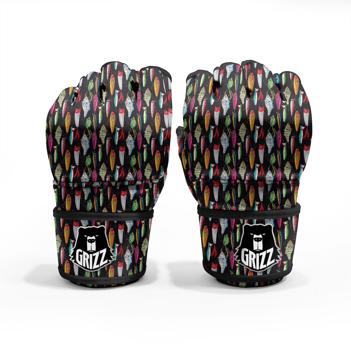 Fishing Print Pattern MMA Gloves-grizzshop