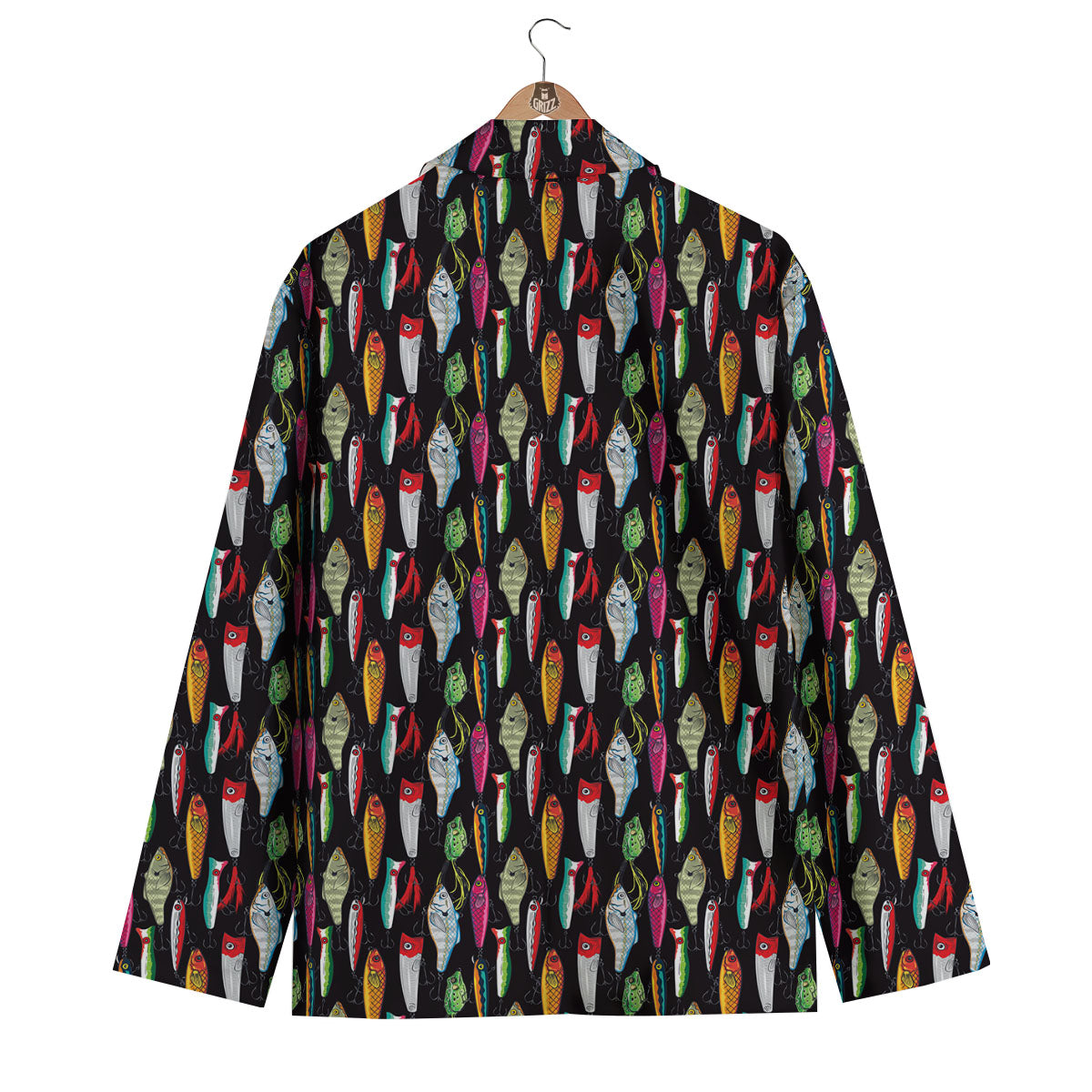 Fishing Print Pattern Men's Blazer-grizzshop