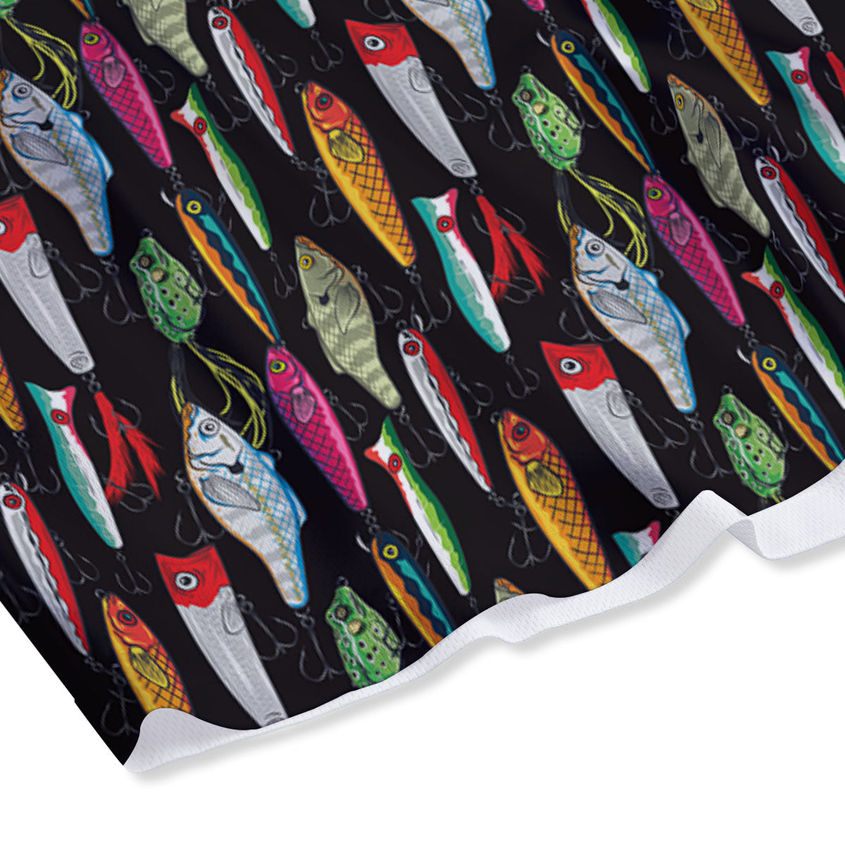 Fishing Print Pattern Mesh Shorts
