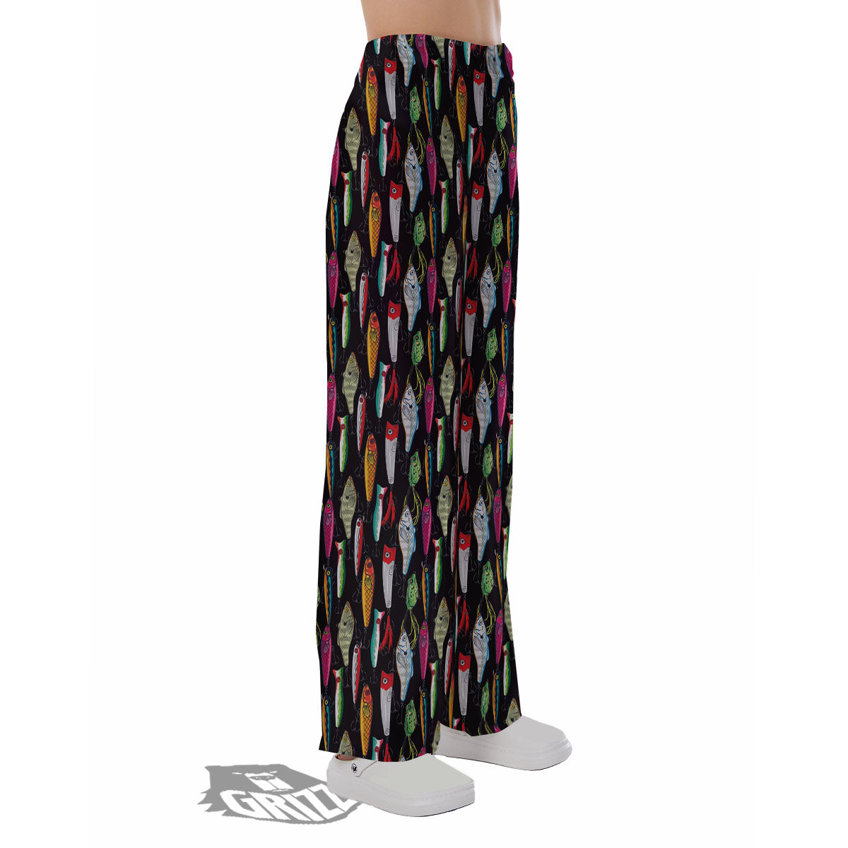 Fishing Print Pattern Pajama Pants-grizzshop