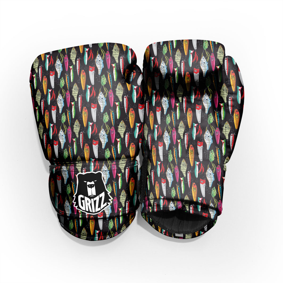 Fishing Print Pattern Sparring Gloves-grizzshop