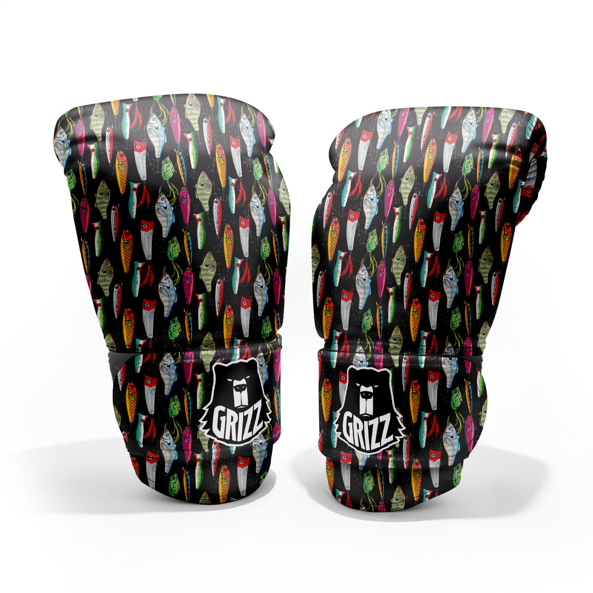 Fishing Print Pattern Sparring Gloves-grizzshop