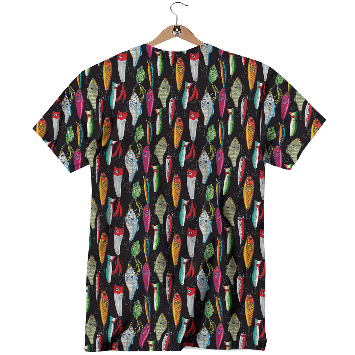 Fishing Print Pattern T-Shirt-grizzshop