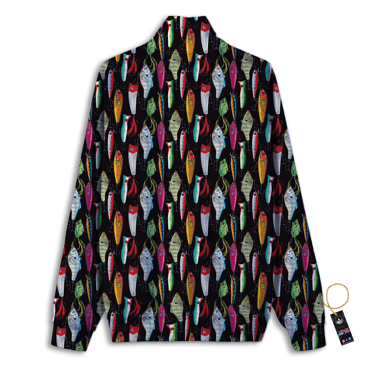 Fishing Print Pattern Track Jacket-grizzshop