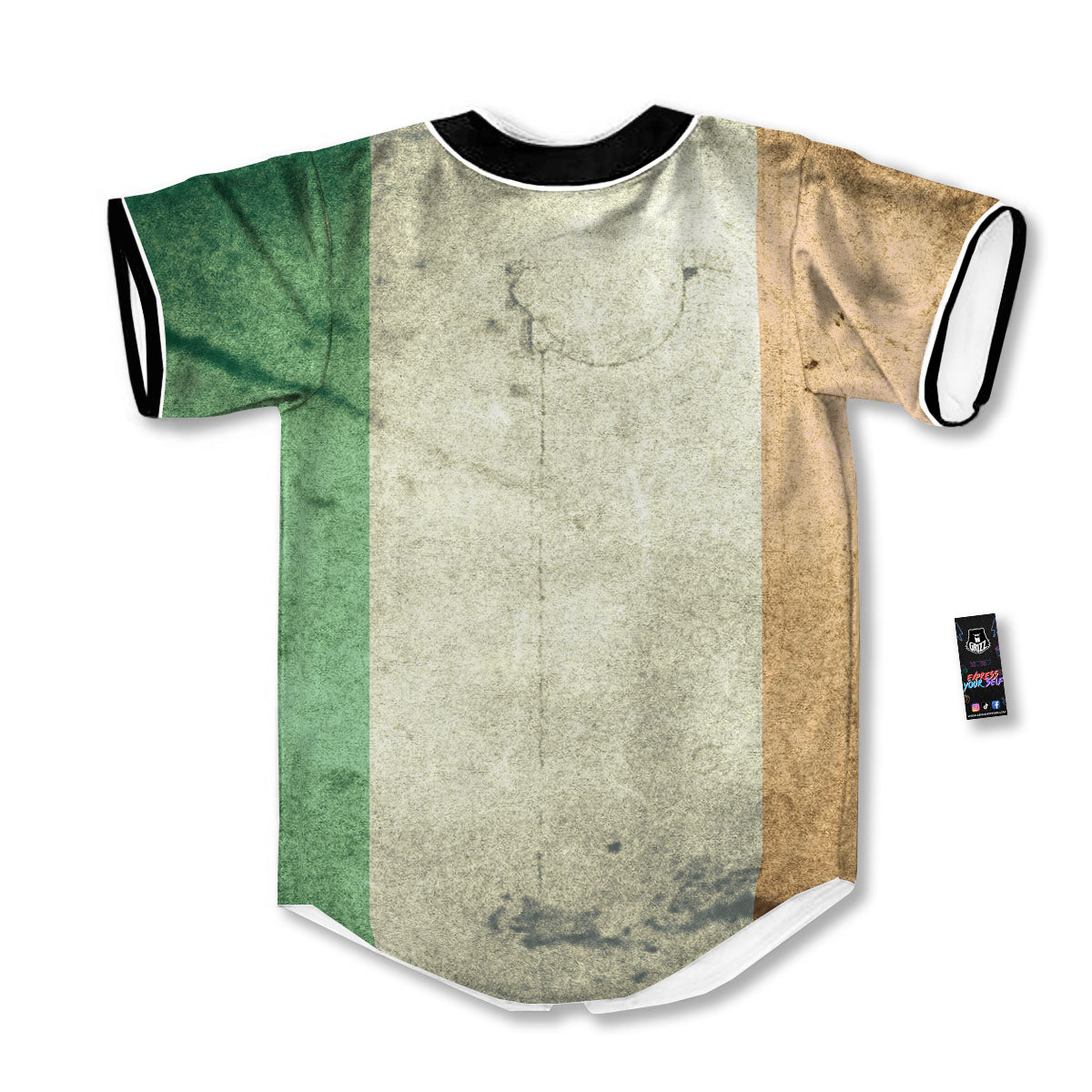 Flag Irish Print Baseball Jersey-grizzshop