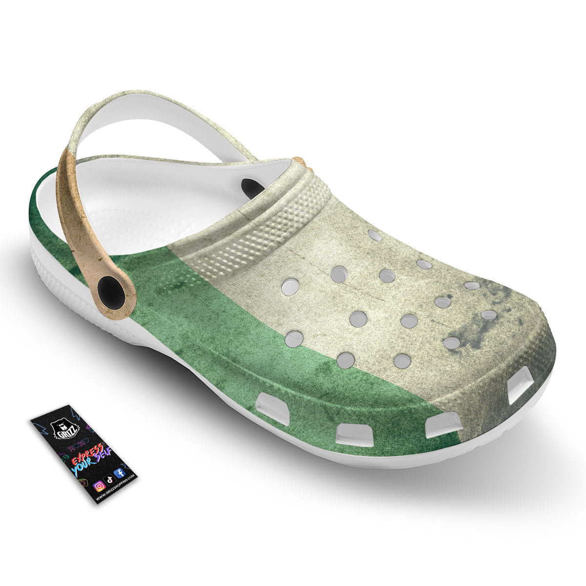 Flag Irish Print Clog-grizzshop
