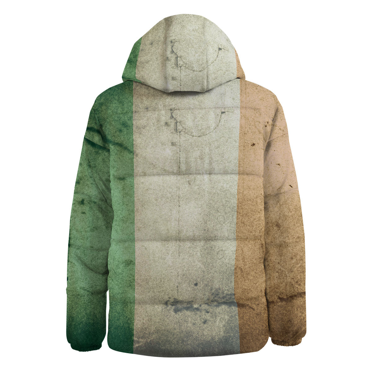 Flag Irish Print Down Jacket-grizzshop