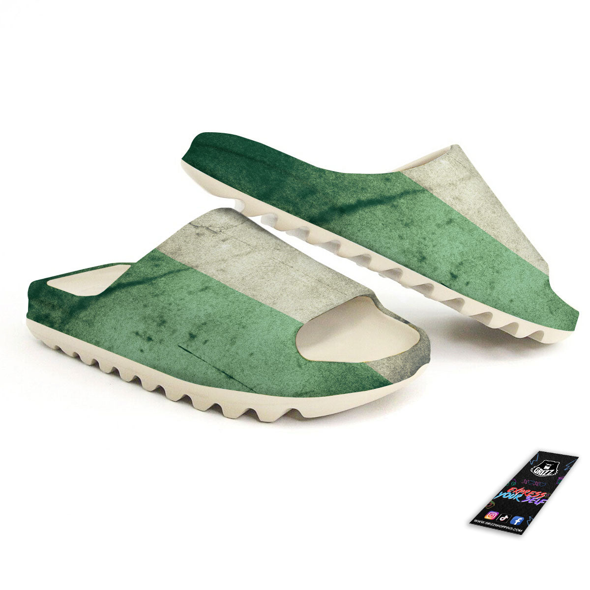 Flag Irish Print Sandals-grizzshop