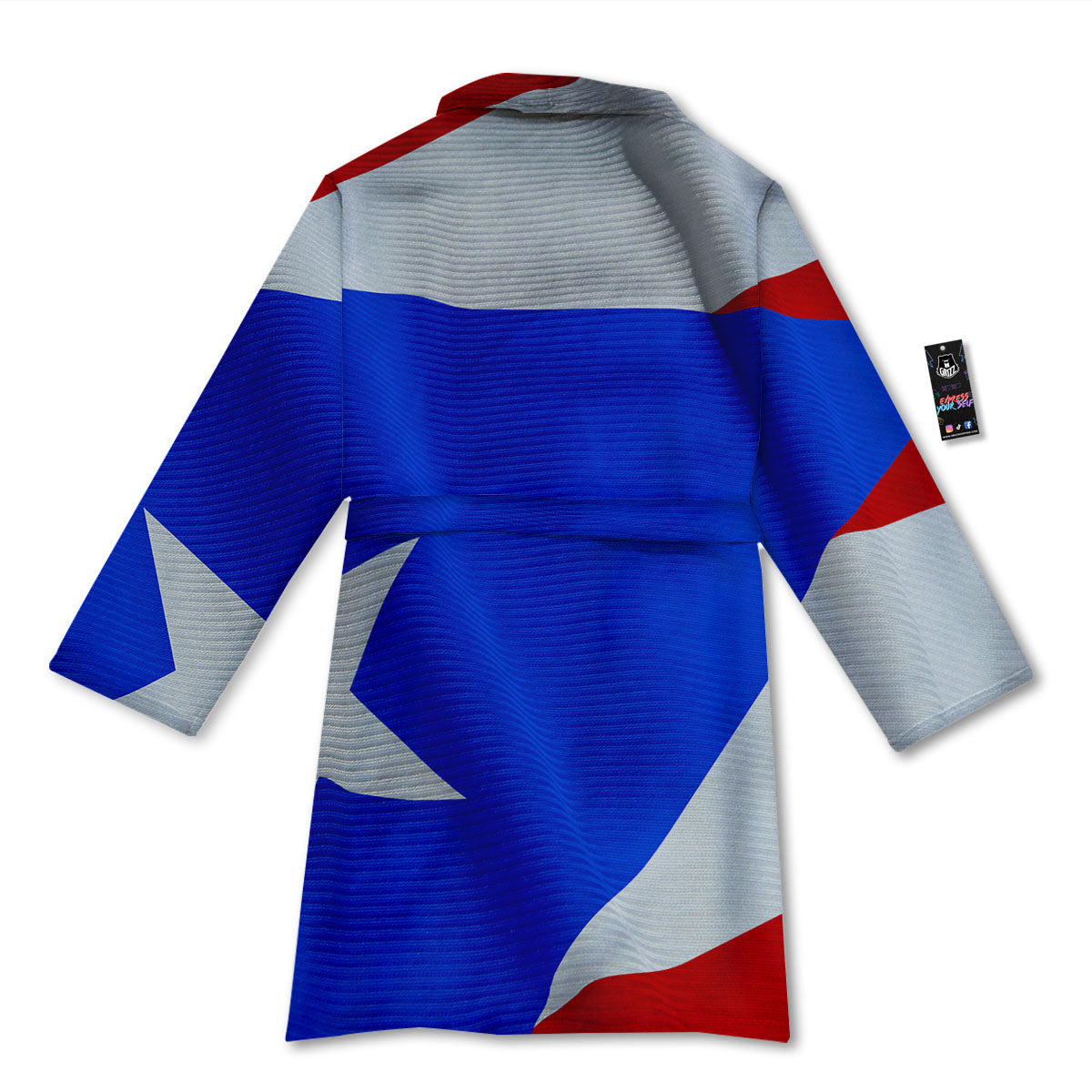 Flag Puerto Rican Print Bathrobe-grizzshop