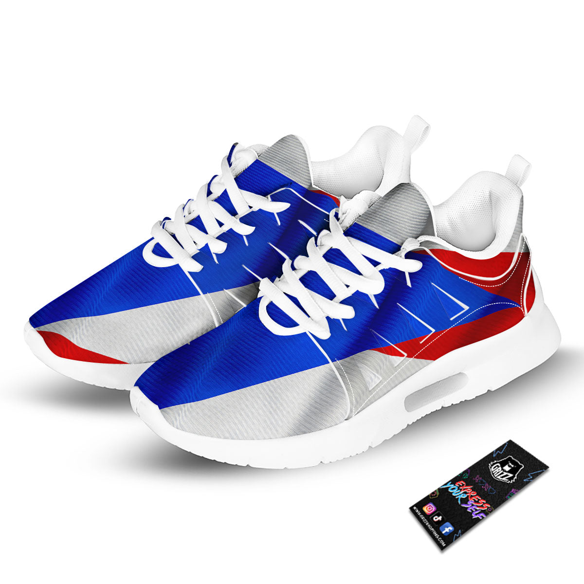 Flag Puerto Rican Print Tennis Shoes-grizzshop