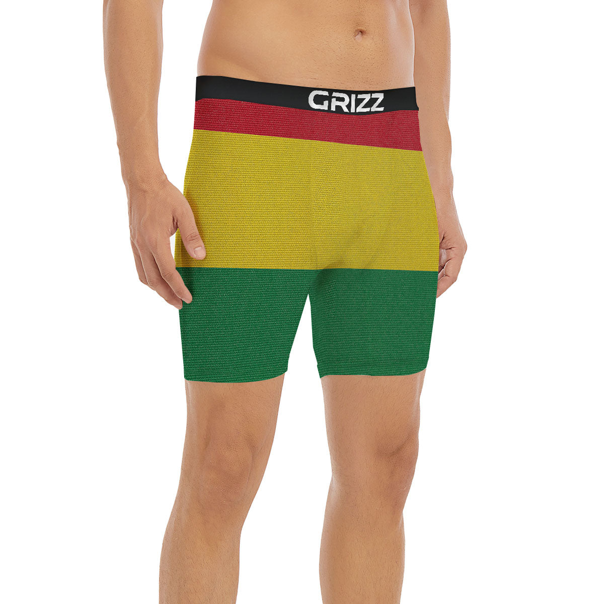 Flag Rasta Print Boxer Briefs-grizzshop