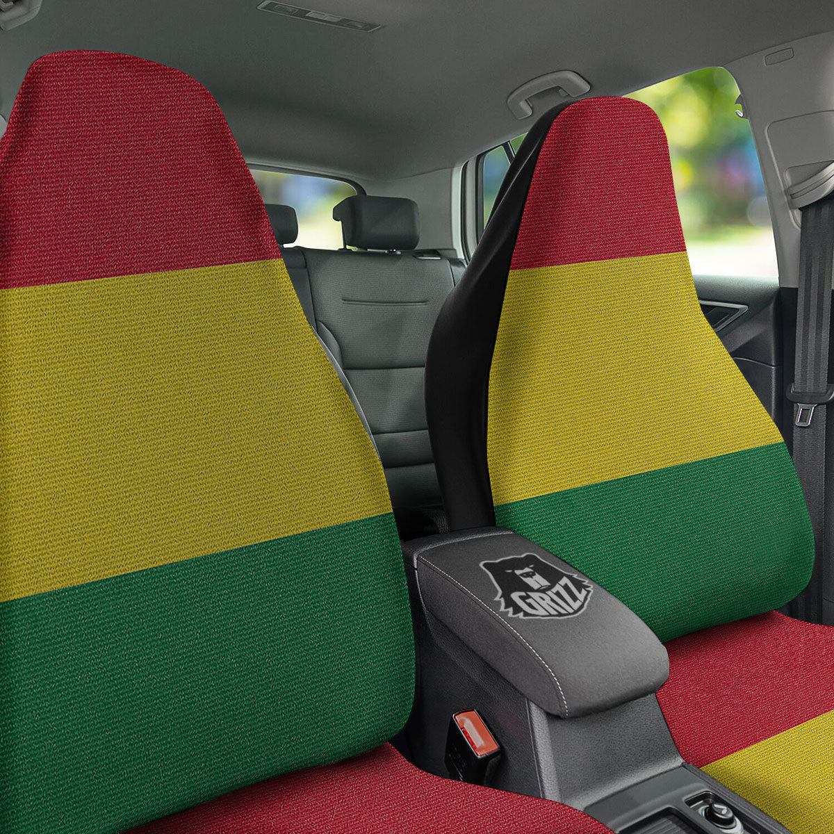 Flag Rasta Print Car Seat Covers-grizzshop