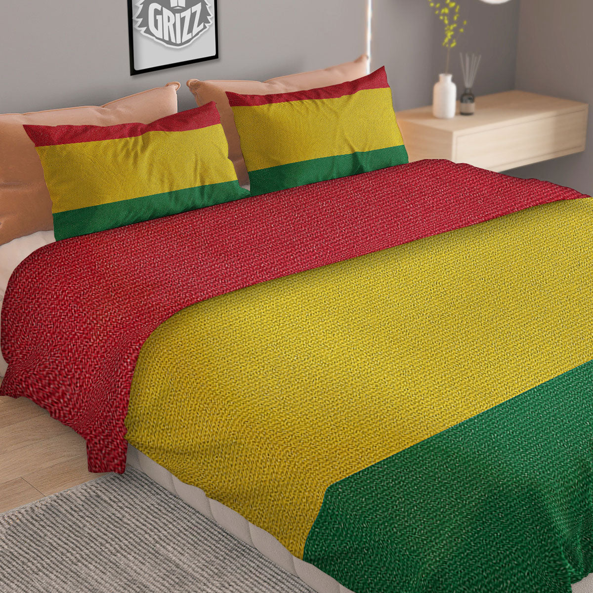 Feather Vintage Watercolor Print Pattern Duvet Cover Bedding Set