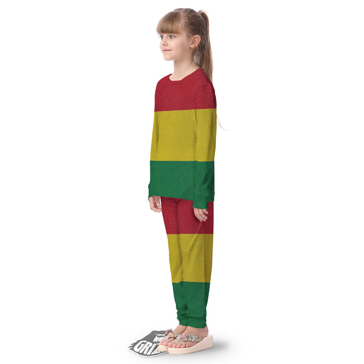 Flag Rasta Print Kid's Pajamas-grizzshop