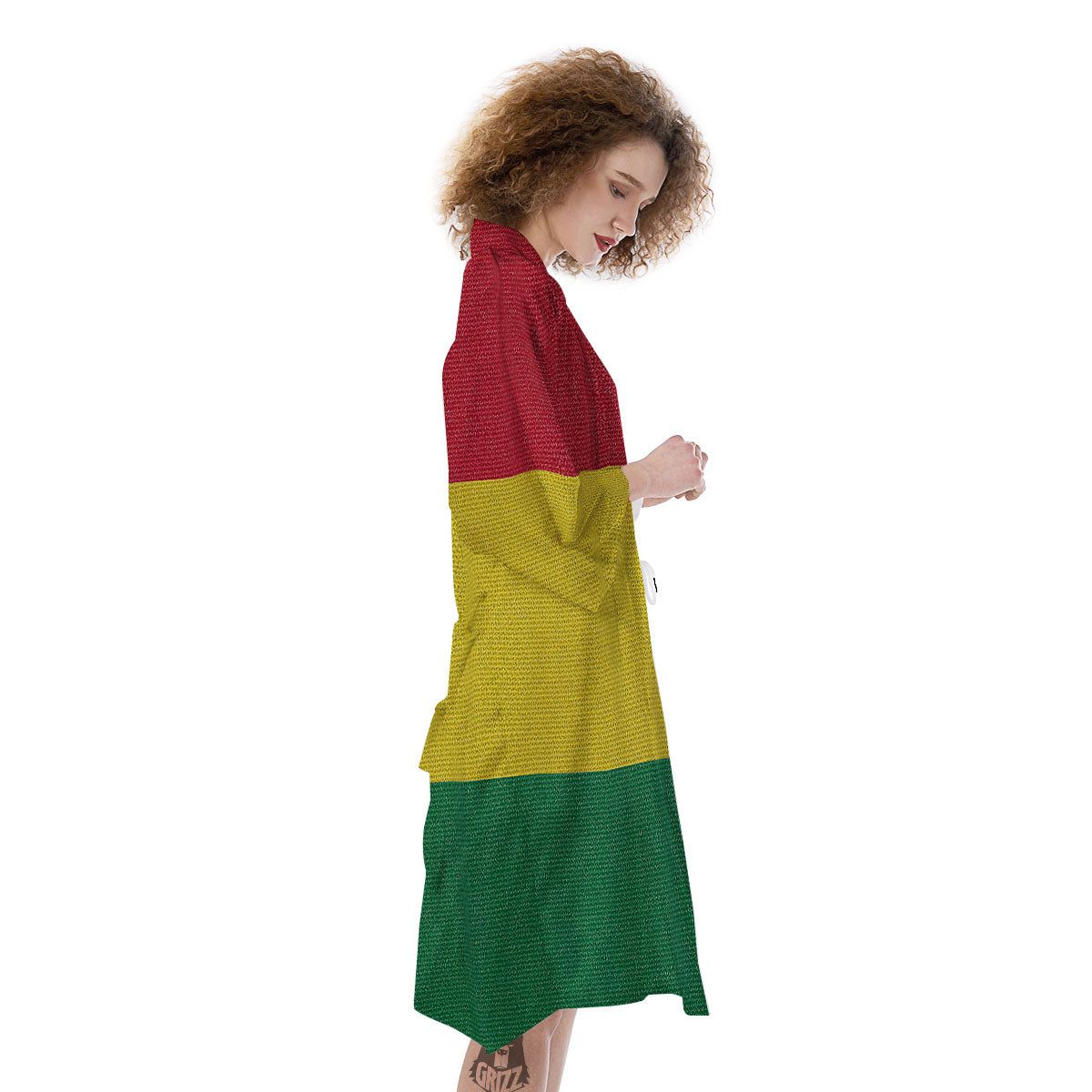 Flag Rasta Print Kimono-grizzshop