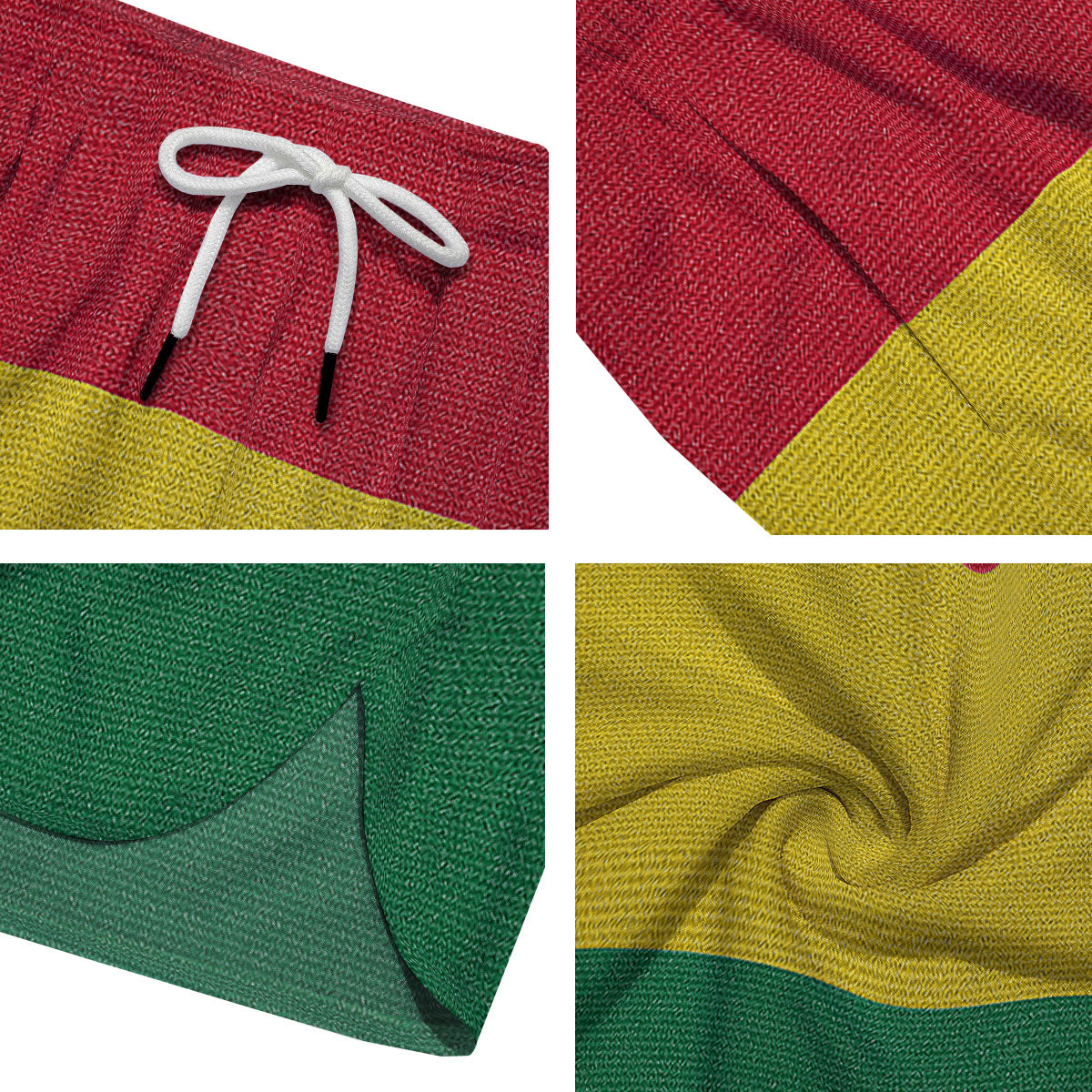 Flag Rasta Print Men's Running Shorts-grizzshop
