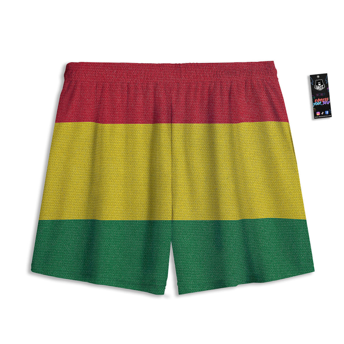 Flag Rasta Print Mesh Shorts-grizzshop
