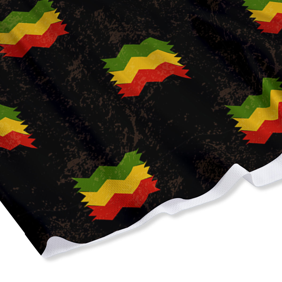 Flag Rasta Print Pattern Mesh Shorts