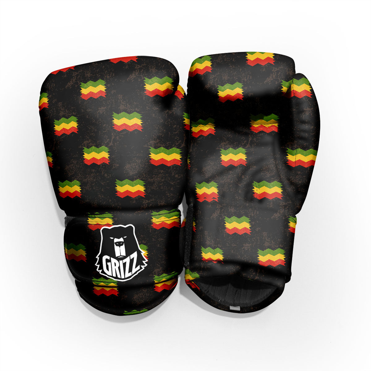 Flag Rasta Print Pattern Sparring Gloves-grizzshop
