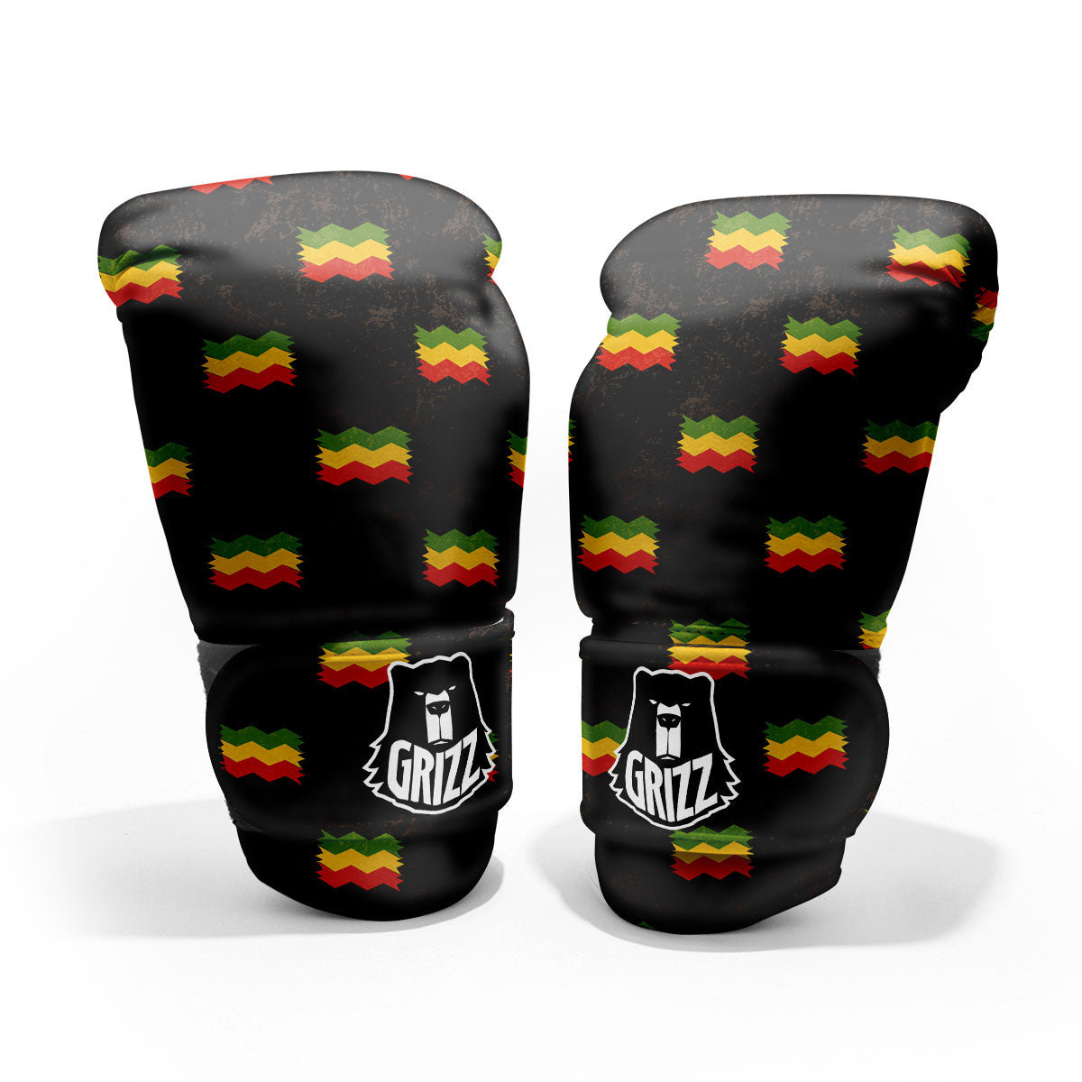 Flag Rasta Print Pattern Sparring Gloves-grizzshop