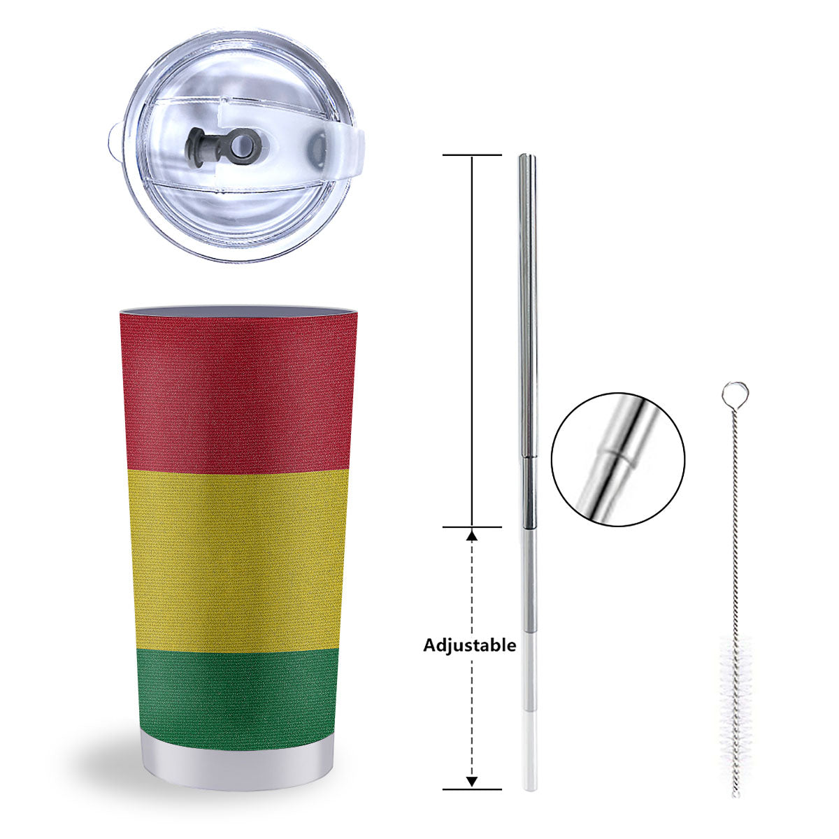 Flag Rasta Print Tumbler-grizzshop