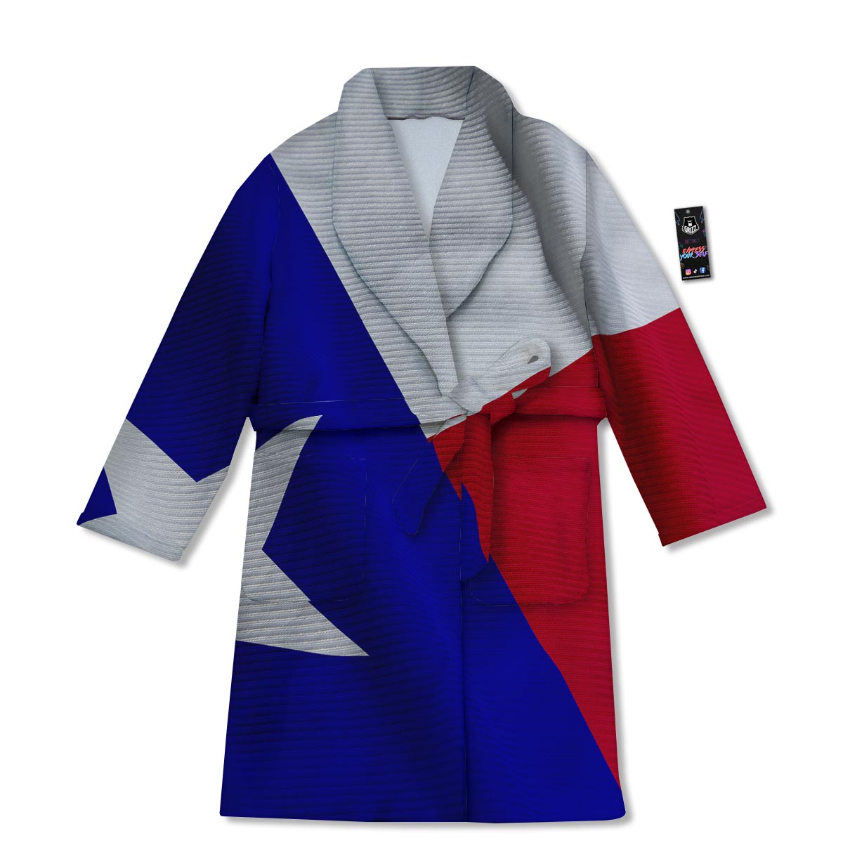 Flag Texas State Print Bathrobe-grizzshop