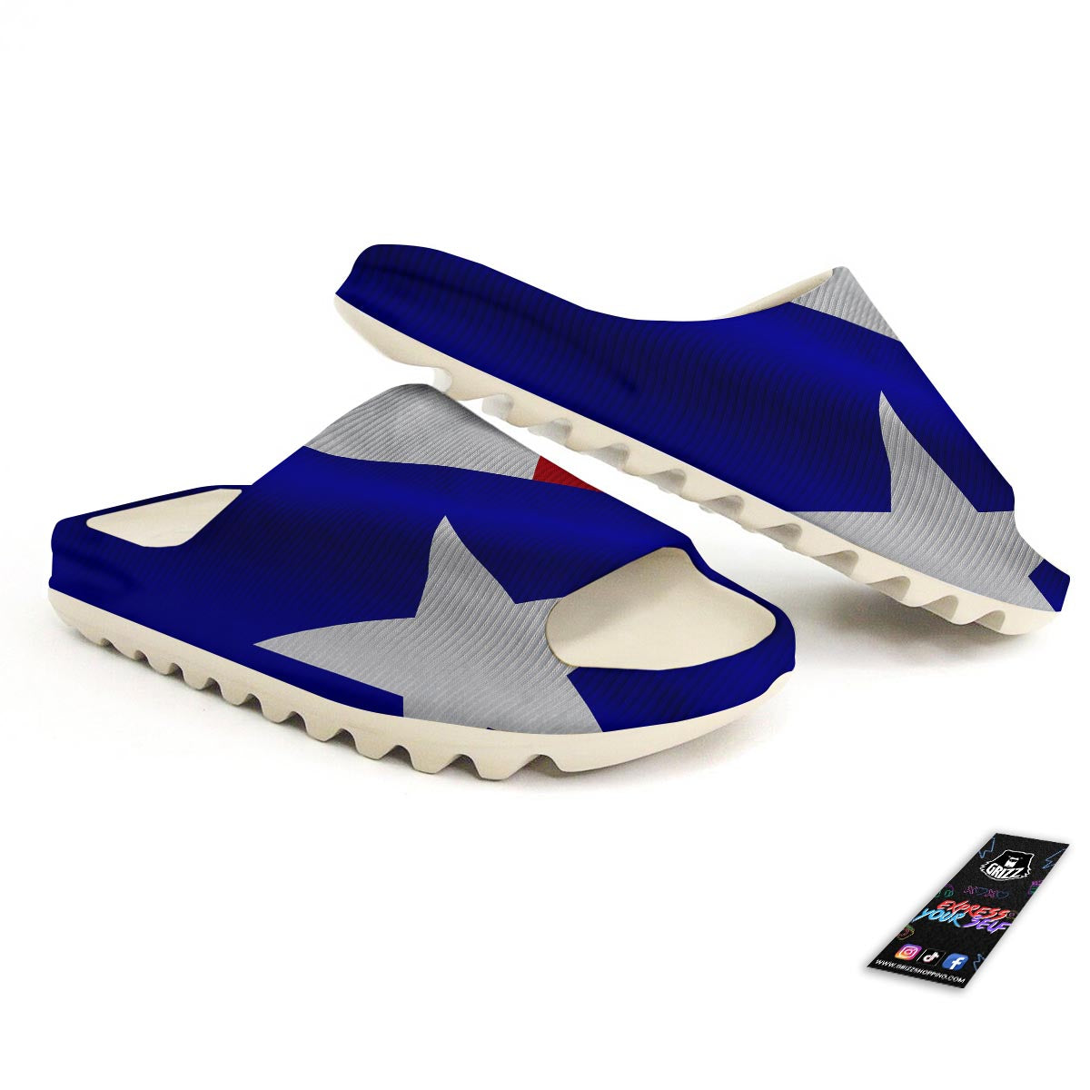 Flag Texas State Print Sandals-grizzshop