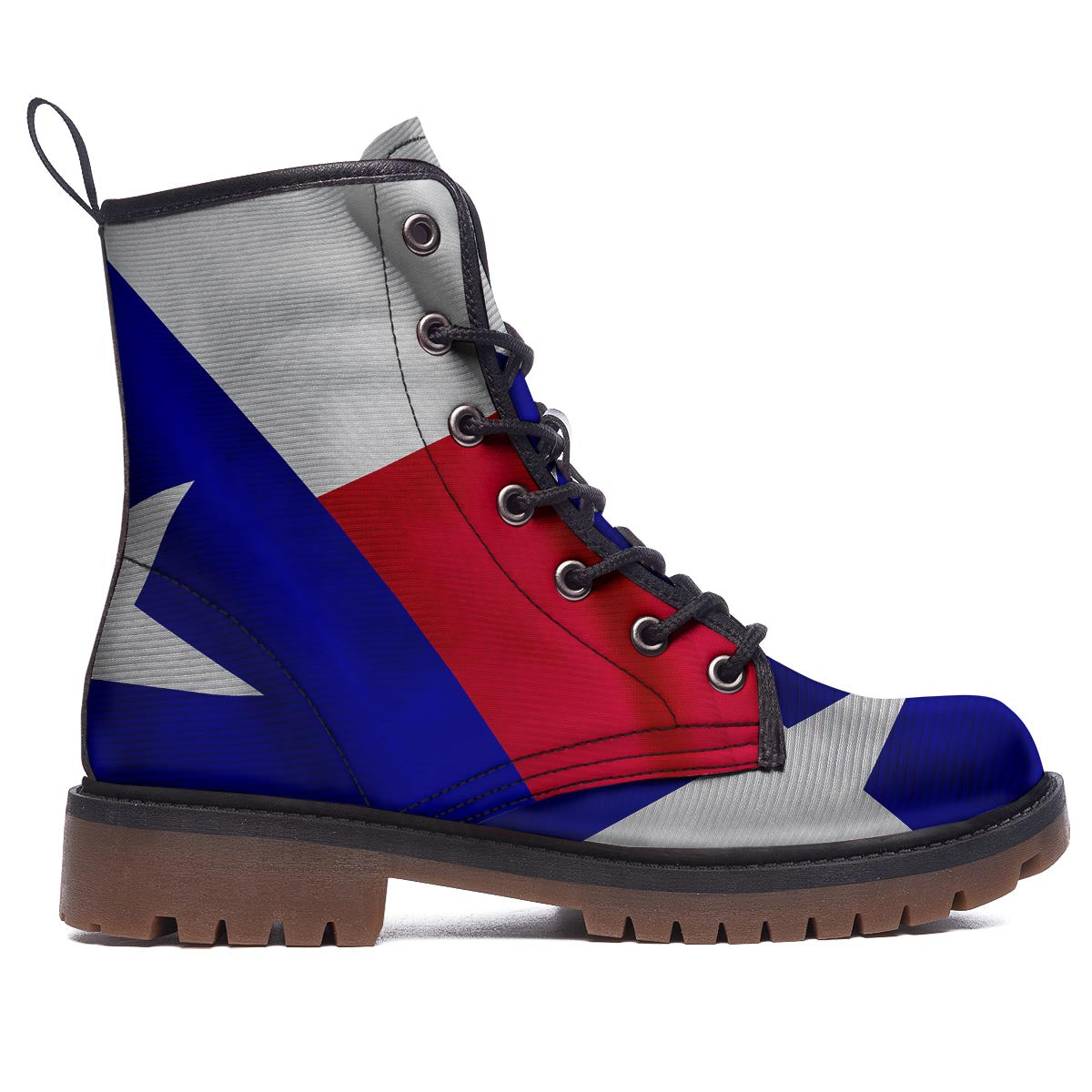 Flag Texas State Print Work Boots-grizzshop