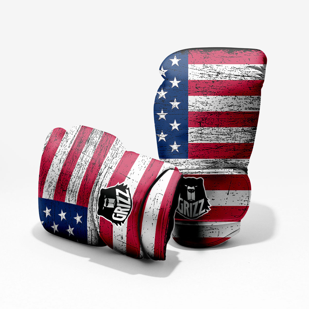 Flag USA Grunge Print Pro Boxing Glove