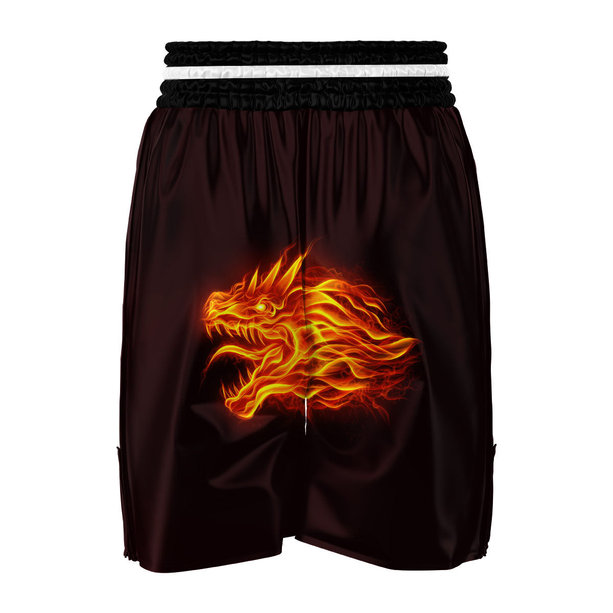 Flame Dragon Print Boxing Shorts-grizzshop