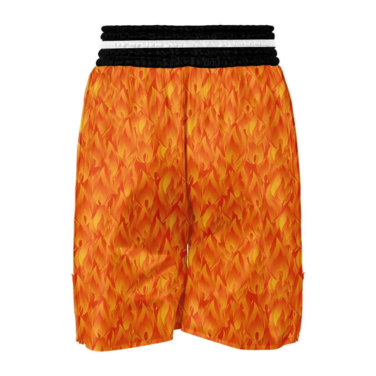 Flame Fire Pattern Print Boxing Shorts-grizzshop