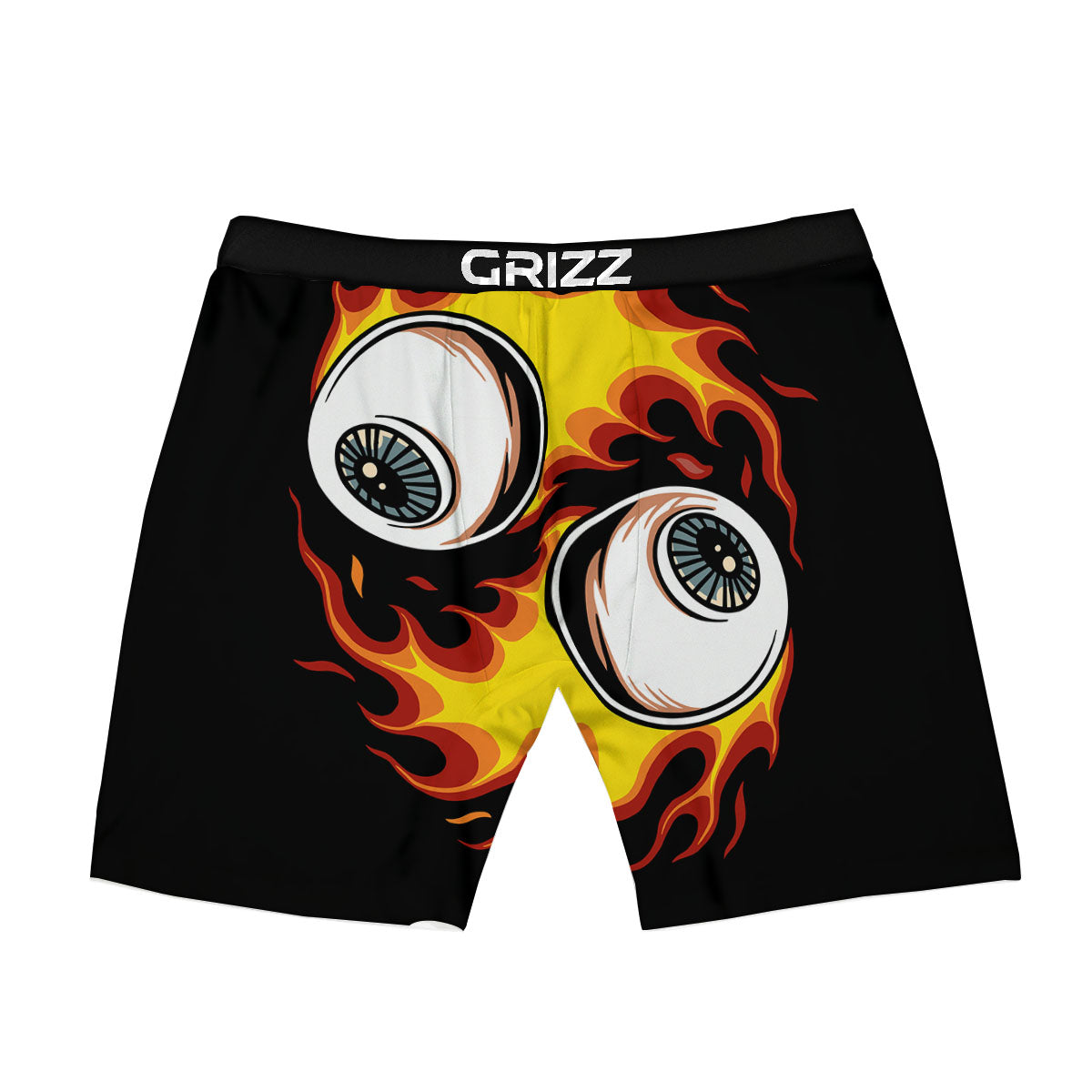 Flaming Eye Print Boxer Briefs-grizzshop