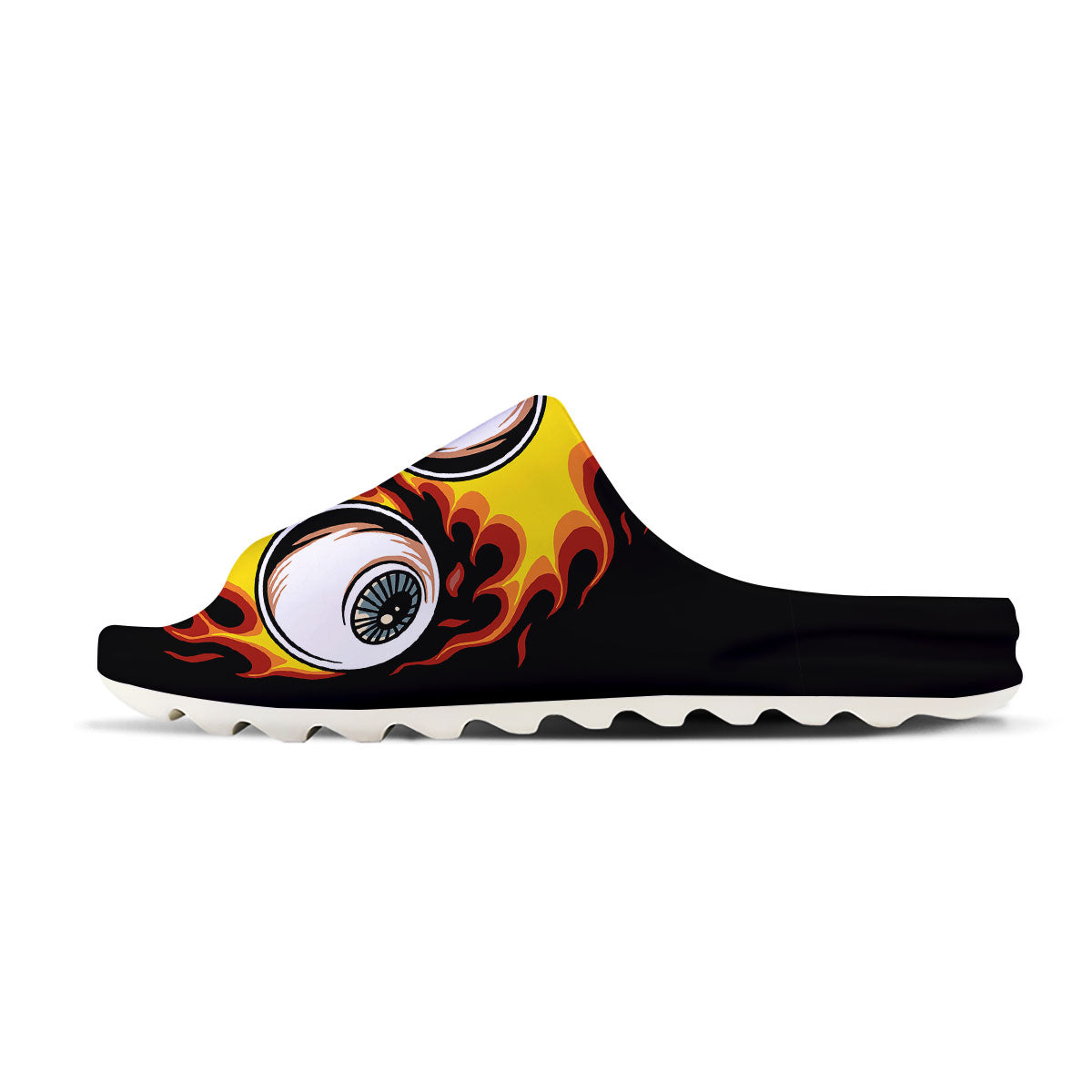 Flaming Eye Print Sandals-grizzshop