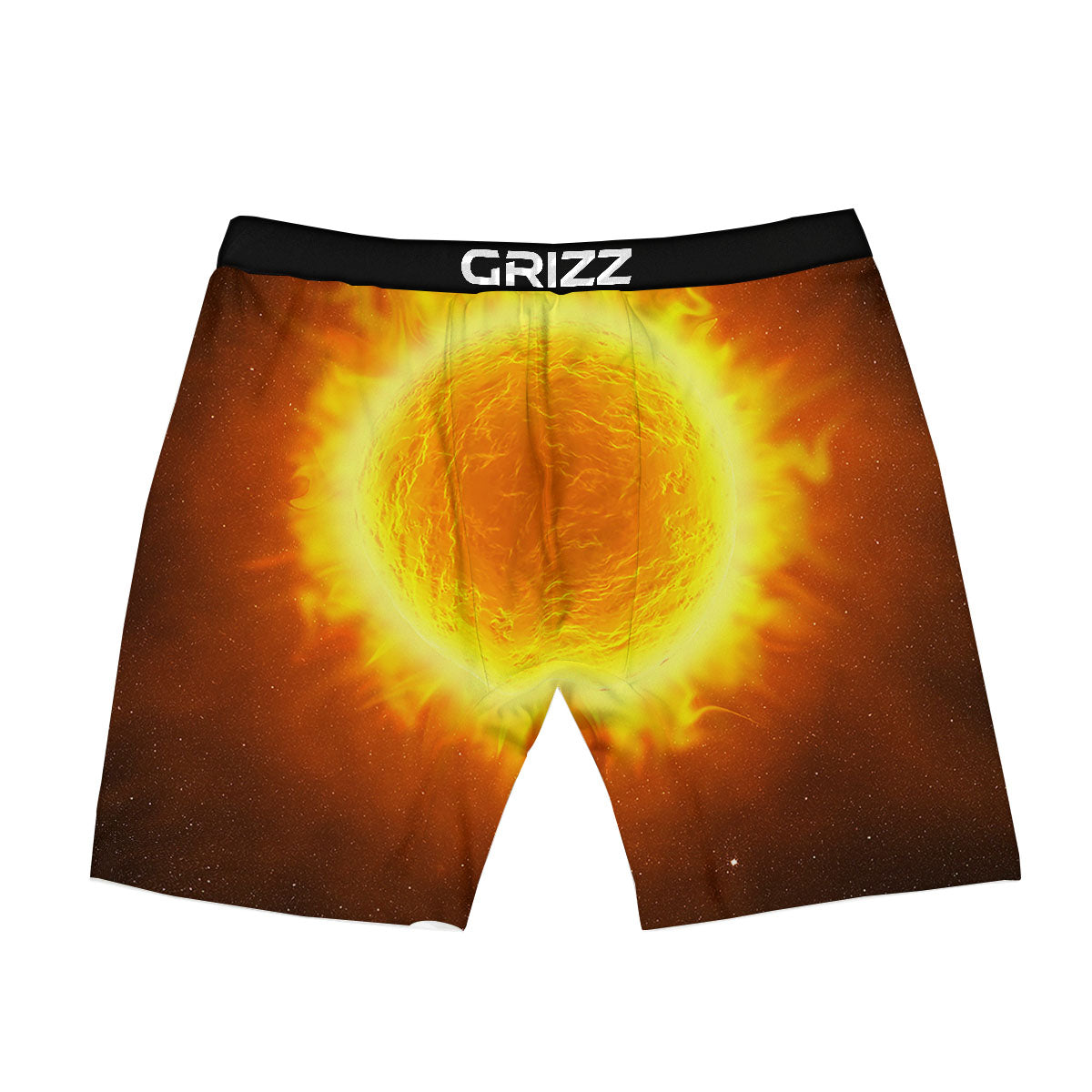 Flaming Sun Print Boxer Briefs-grizzshop