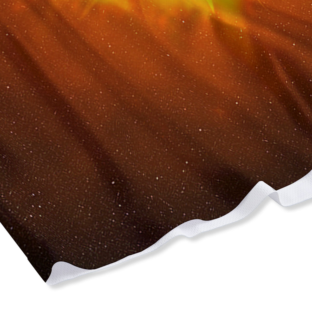 Flaming Sun Print Mesh Shorts