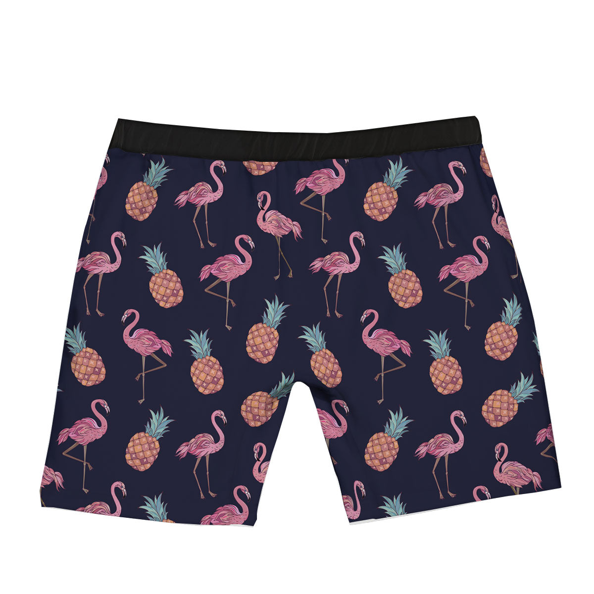 Flamingo And Pineapple Print Pattern Boxer Briefs-grizzshop