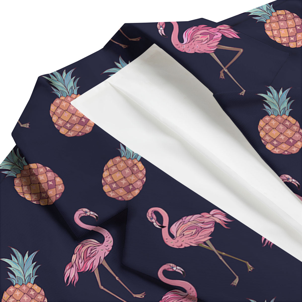 Flamingo And Pineapple Print Pattern Men's Blazer-grizzshop
