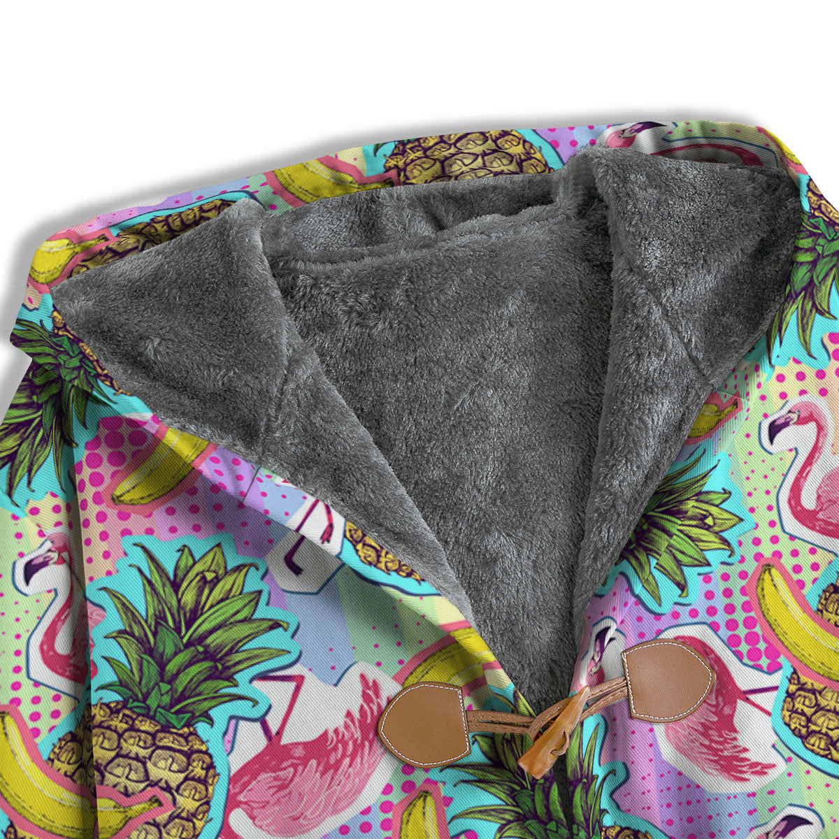 Flamingo And Pineapple Rainbow Print Pattern Men's Windbreaker Jacket-grizzshop
