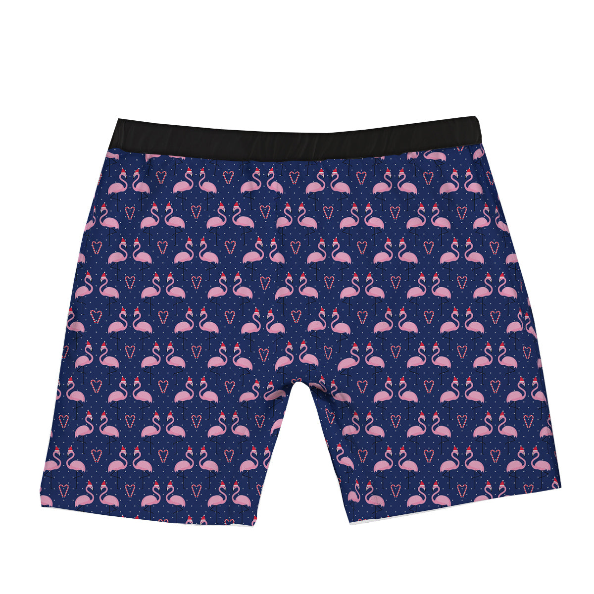 Flamingo Christmas Snowy Print Pattern Boxer Briefs-grizzshop
