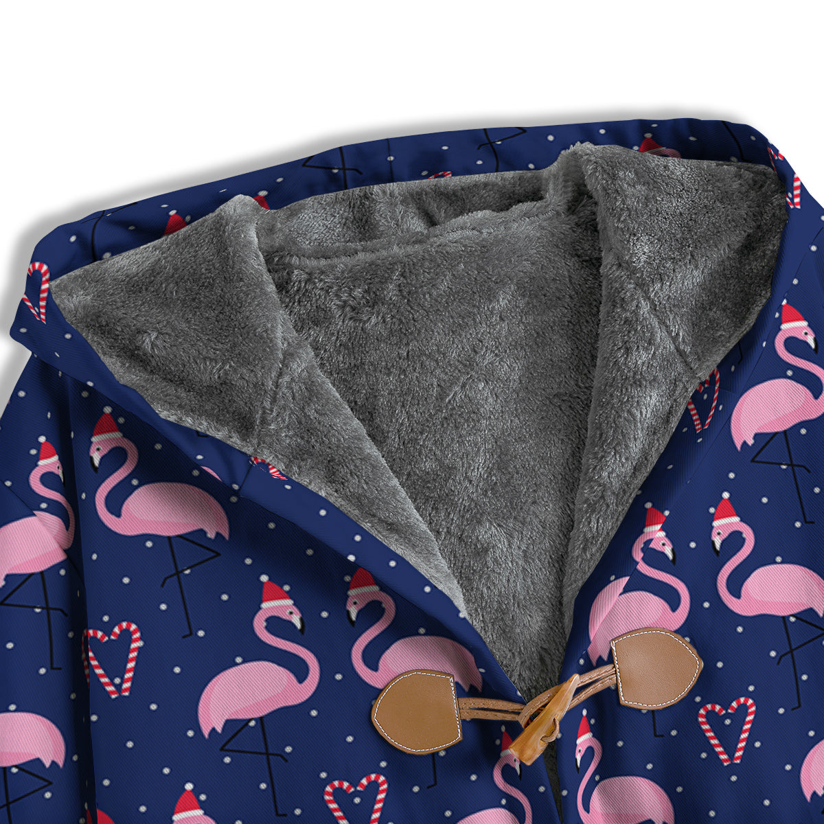 Flamingo Christmas Snowy Print Pattern Men's Windbreaker Jacket-grizzshop