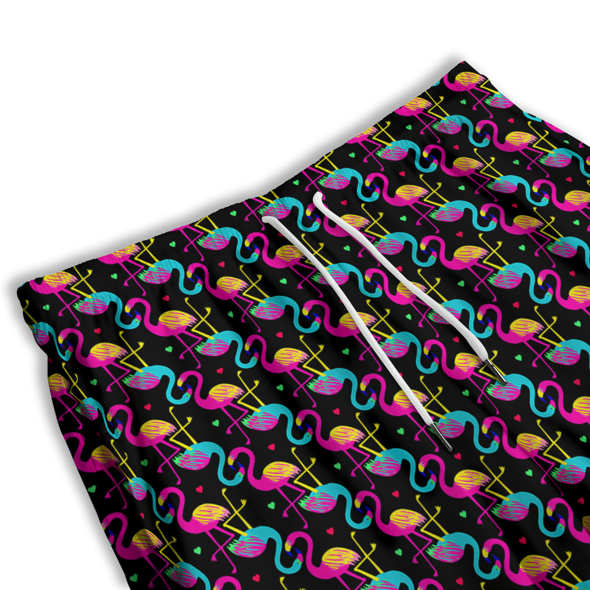 Flamingo Colorful Print Pattern Men's Athletic Shorts