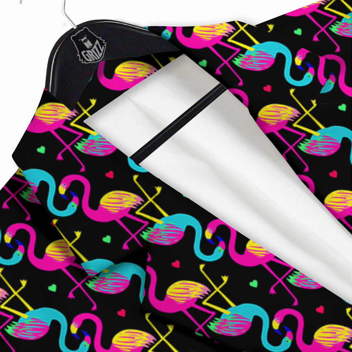 Flamingo Colorful Print Pattern Men's Sport Coat-grizzshop